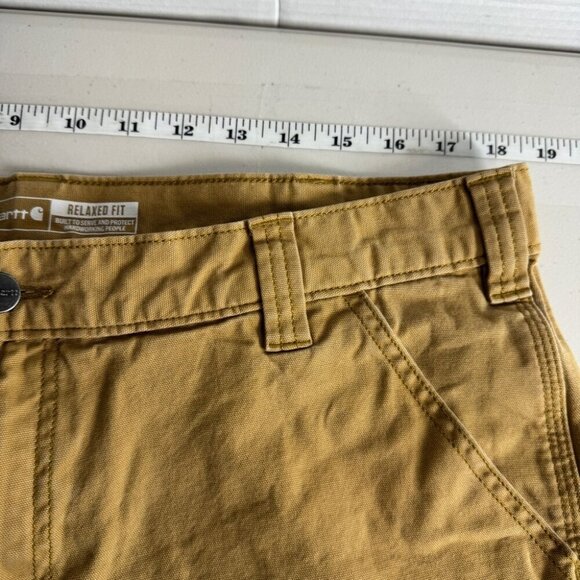 Carhartt Rugged Flex Relaxed Fit Brown Knee length Cargo  Shorts Size 38 - Picture 10 of 15